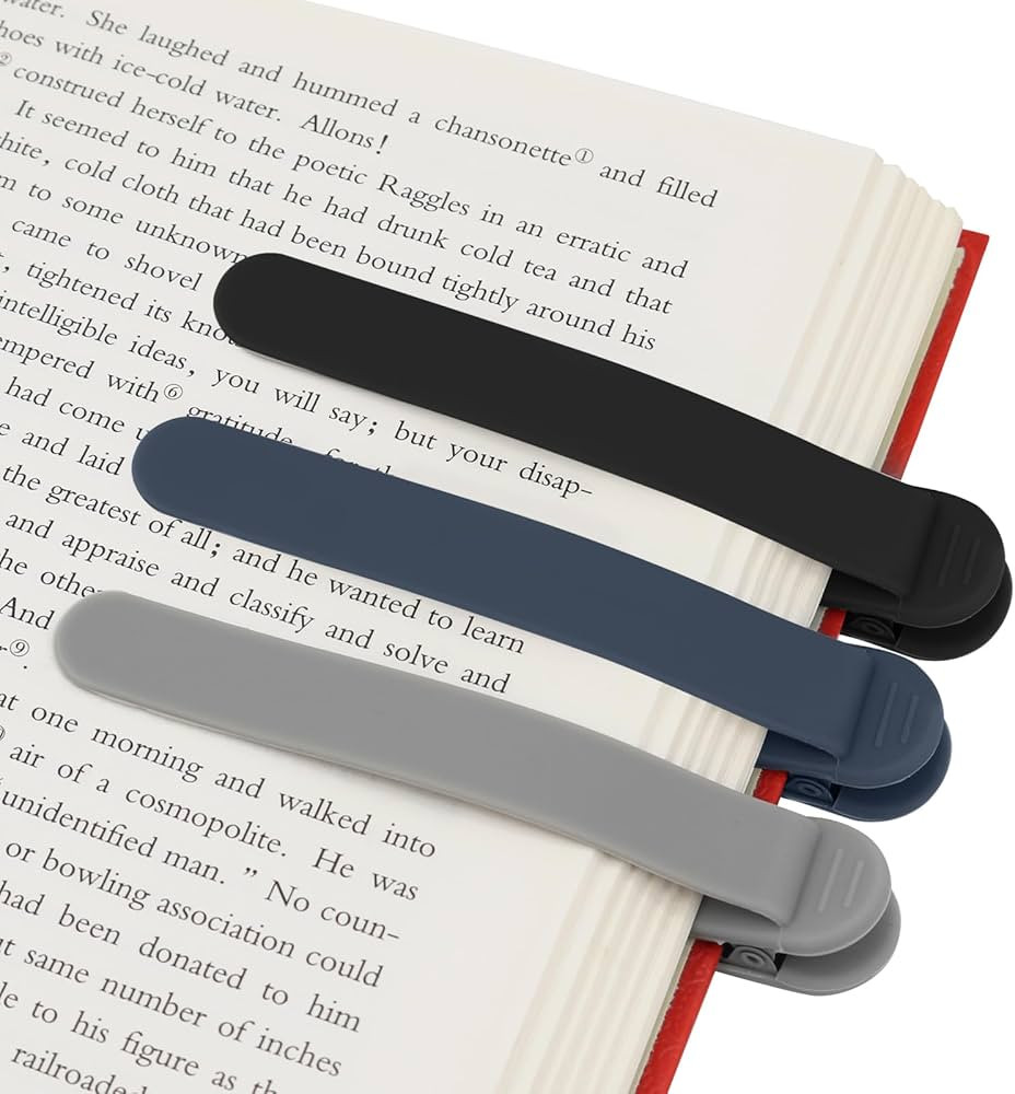 SMUK 3pcs Automatic Bookmark, Cute Silicone Bookmarks for Reading Women Book Lovers Men Teachers,... | Amazon (US)