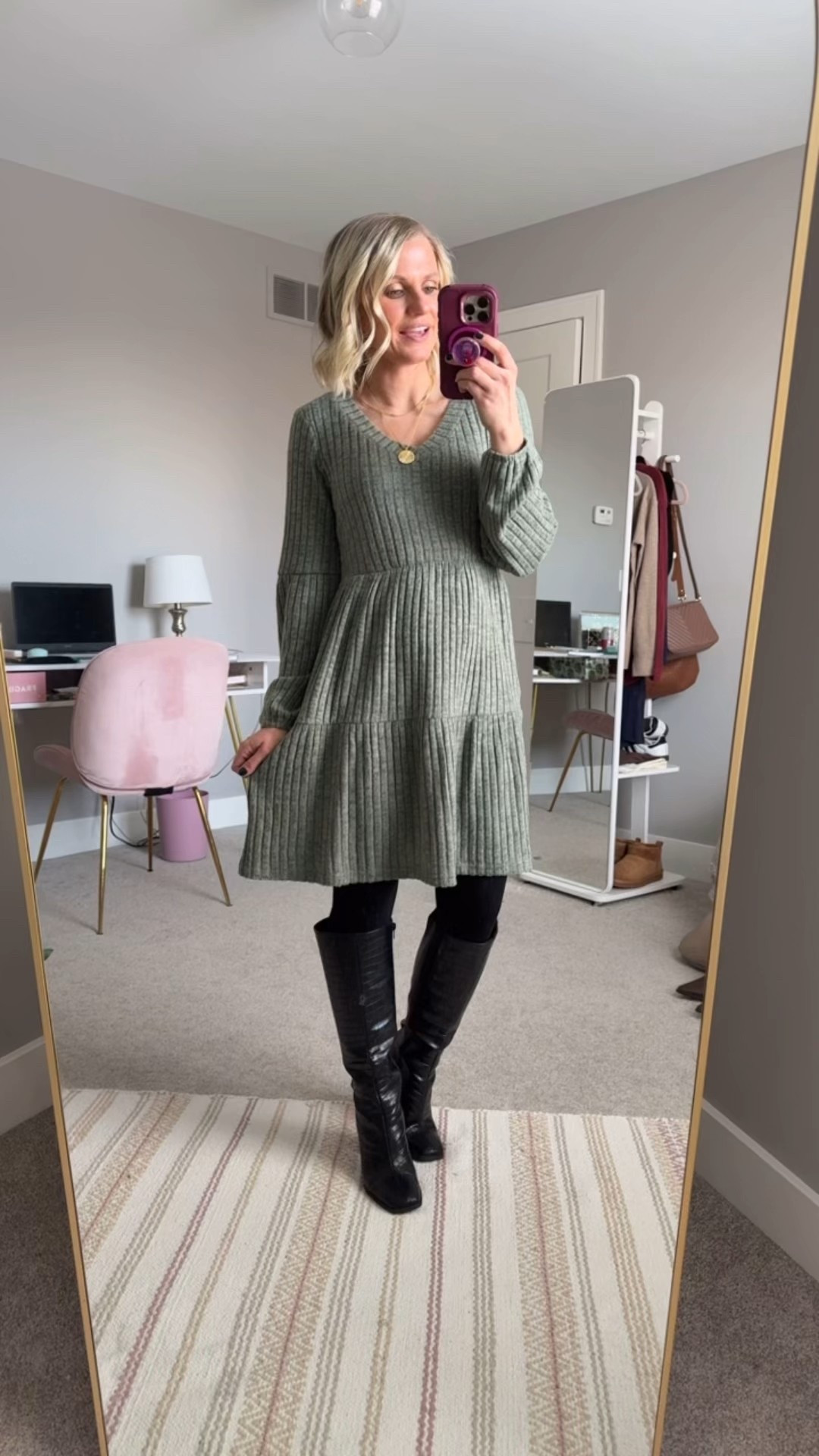 I love this cozy Amazon dress! It’s perfect for workwear or to wear to church in the winter! I’m wearing a small  

#LTKSeasonal #LTKPetite #LTKWorkwear