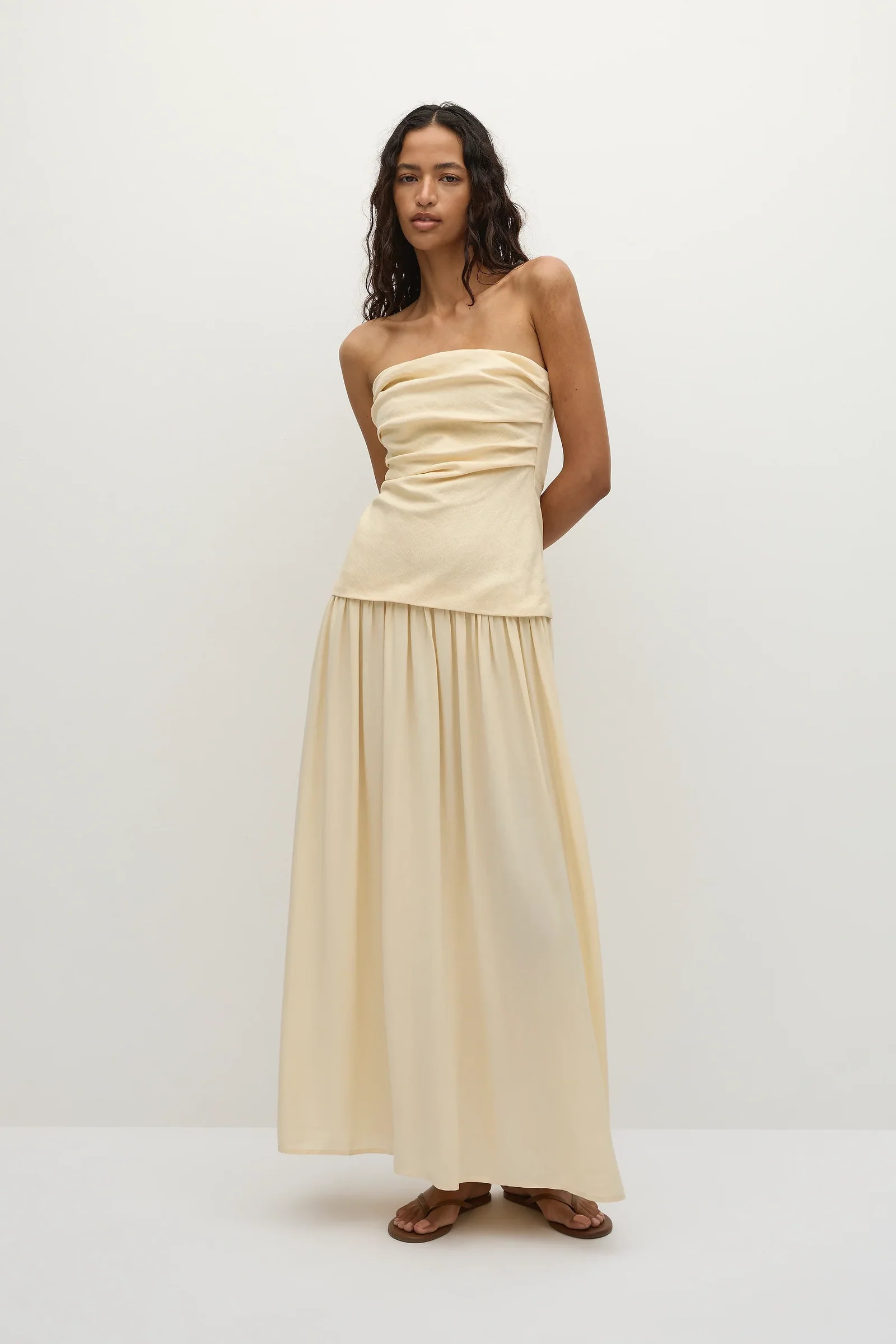 Hedy Maxi Dress Butter - Final Sale | Faithfull (AU)