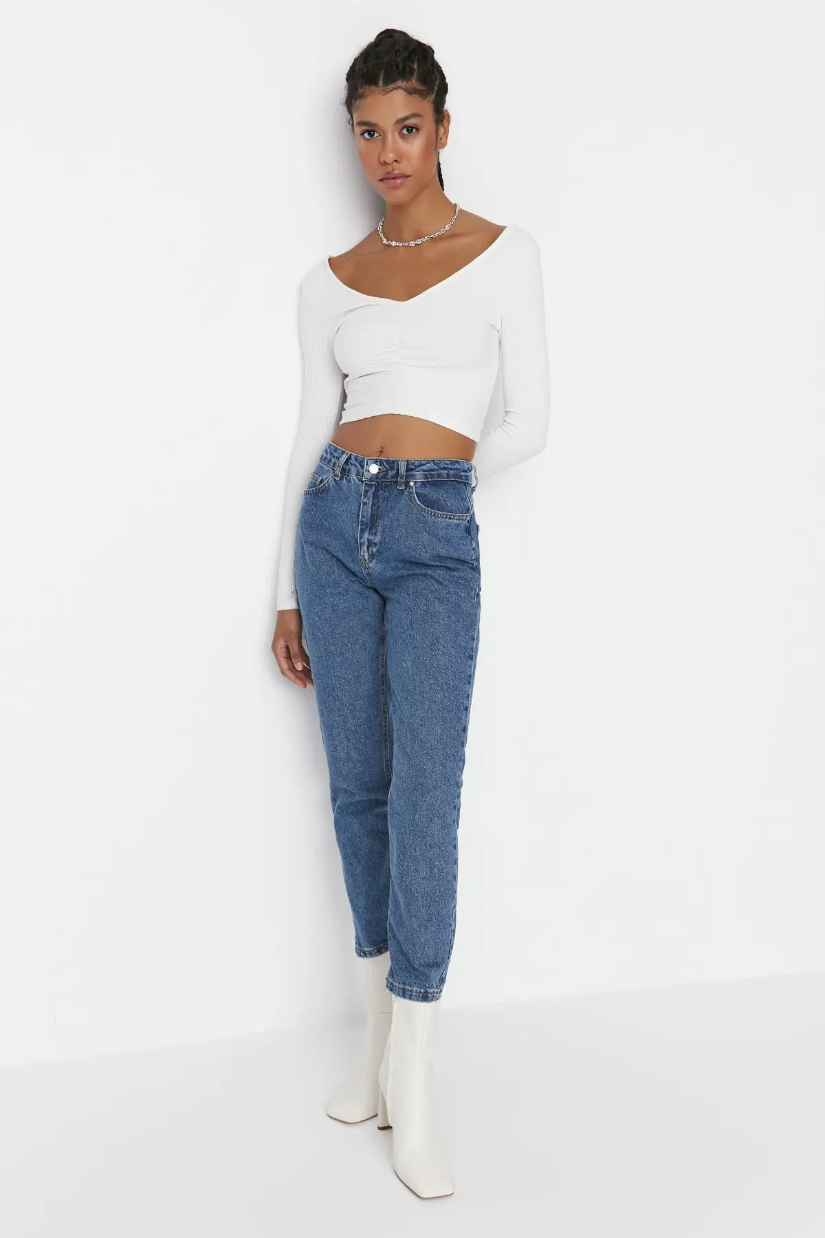 Trendyol Collection Jeans - Blau - Mom | Trendyol DE
