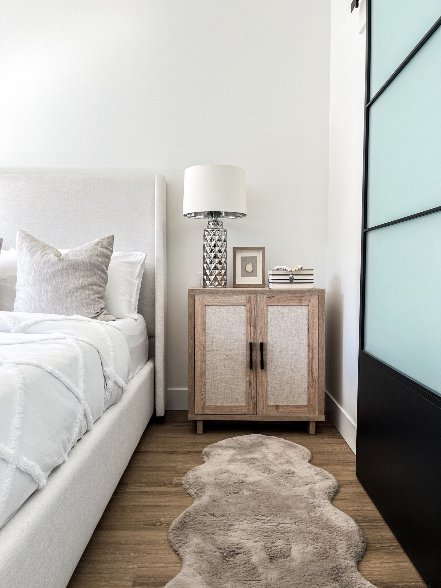 Modern Farmhouse Bedroom 

Work in progress…planning to swap out the lamp, add wall paper, & more cozy layers…BUT I’m crazy about our new bed & nightsstands 🙌🏻

+ 2 door oak accent cabinet / nightstands 
+ king pillows + protectors
+ oatmeal linen throw pillows + inserts
+ natural linen pillow cover + insert
+ white king size duvet cover
+ light linen low profile upholstered bed

#bedding #wayfair #amazon #etsy

#LTKhome #LTKstyletip