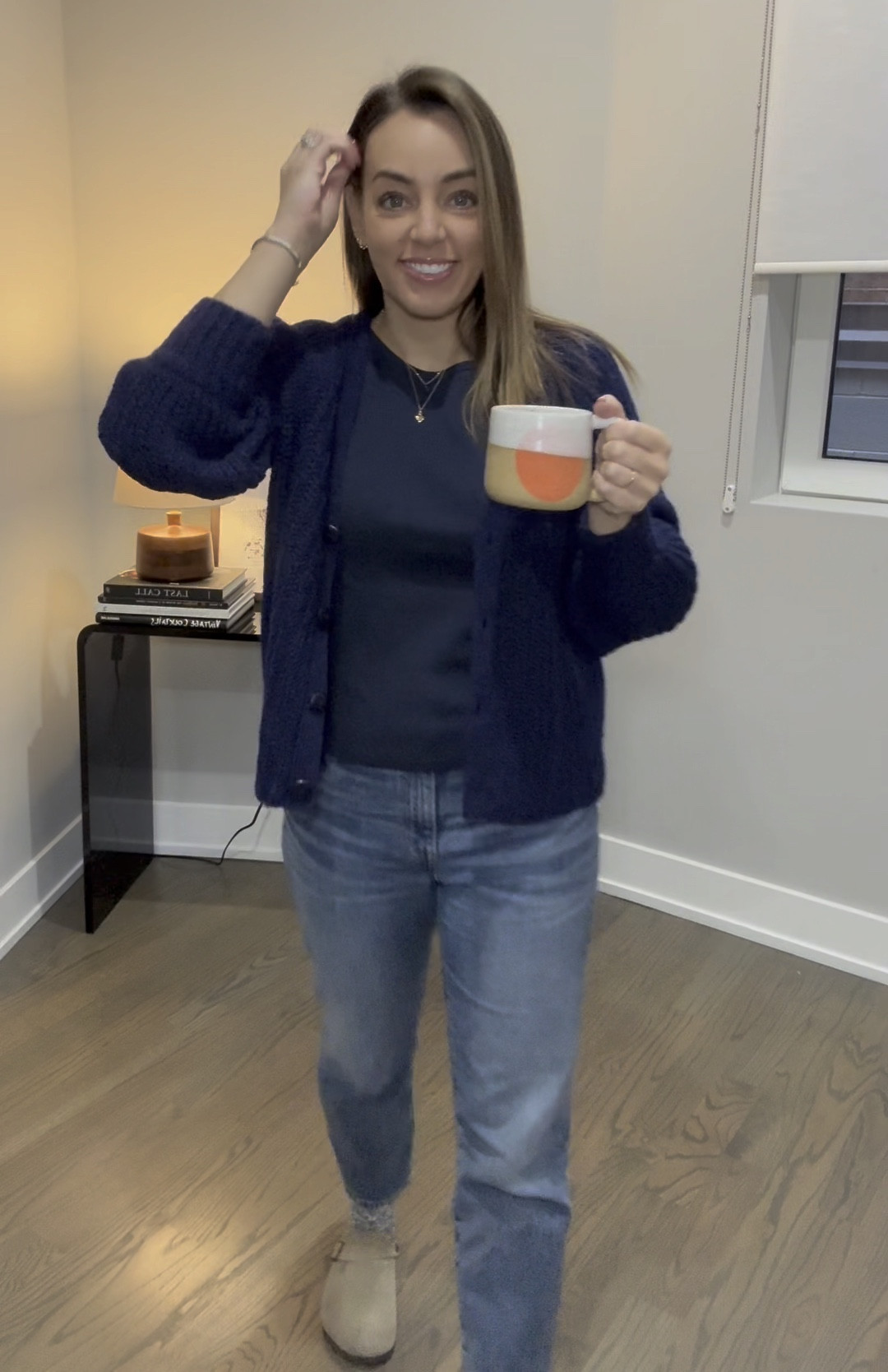 Wearing this Sezane sweater in a small, boyfriend jeans in size 27

#LTKfindsunder100