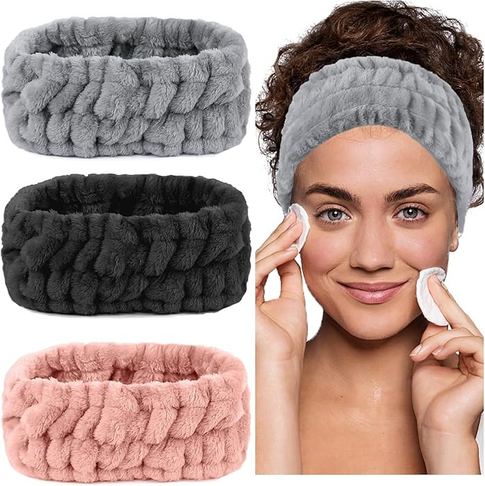 LAPOHI 3 Pack Microfiber Towel Headbands for Washing Face, Facial Headbands Makeup Headband Spa H... | Amazon (US)