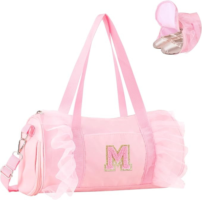 Personalized Initial Dance Bag for Girls 4-6, Small Lace Gym Sport Yoga Cheer Dance Bags Gift for... | Amazon (US)