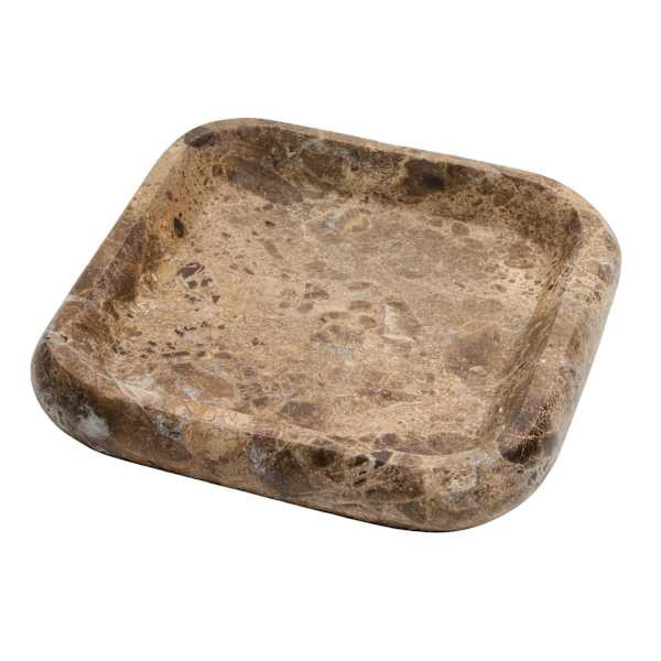 Embrador Marble Trinket Tray, 8", Brown, sold by At Home | At Home