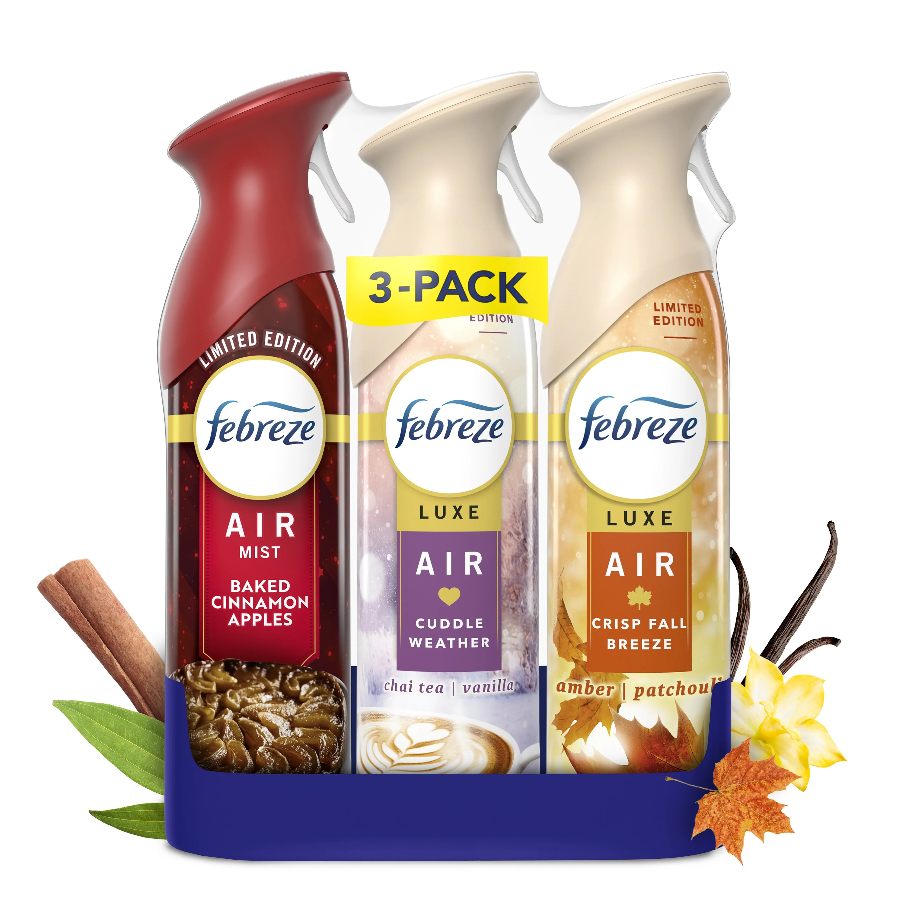 Febreze Air Freshener Spray, Odor-Fighting Room Spray, Fall Mix, 8.8oz, 3 Count | Walmart (US)