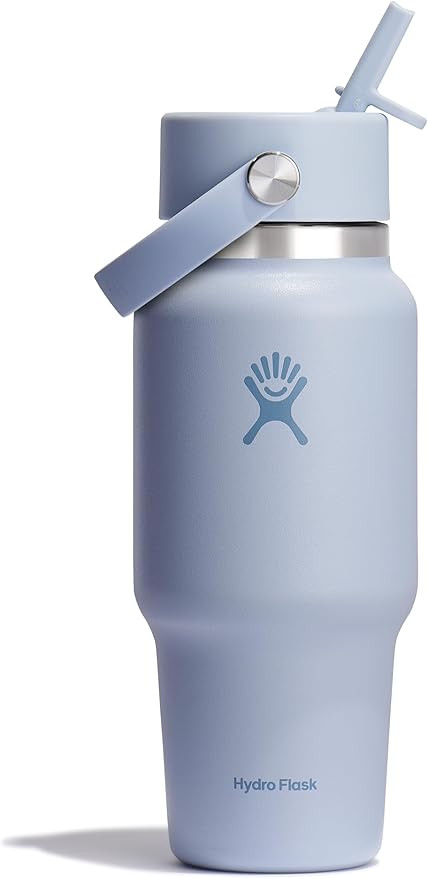 Hydro Flask Travel Water Bottle - Insulated Stainless Steel - Wide Straw Lid, Non Spill, Leakproo... | Amazon (US)