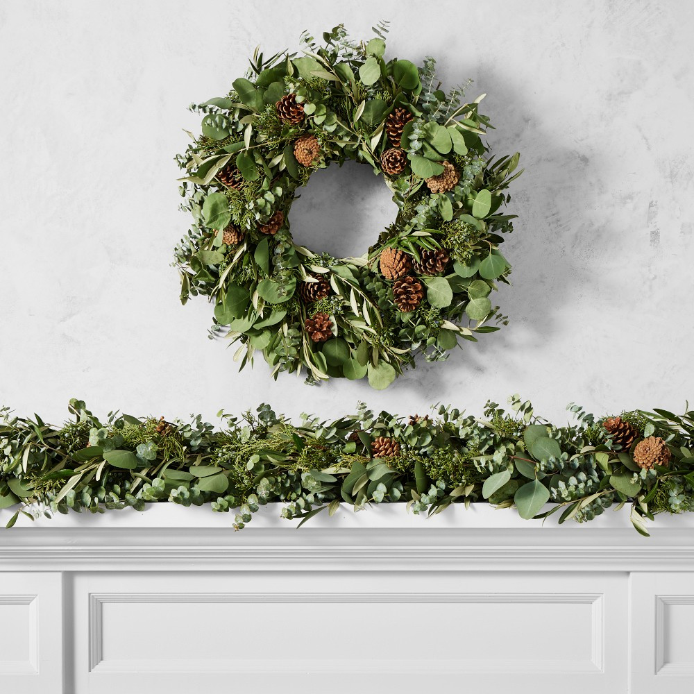 Jeff Leatham x Williams Sonoma Live Sonoma Winter Classic Wreath &amp; Garland | Williams-Sonoma