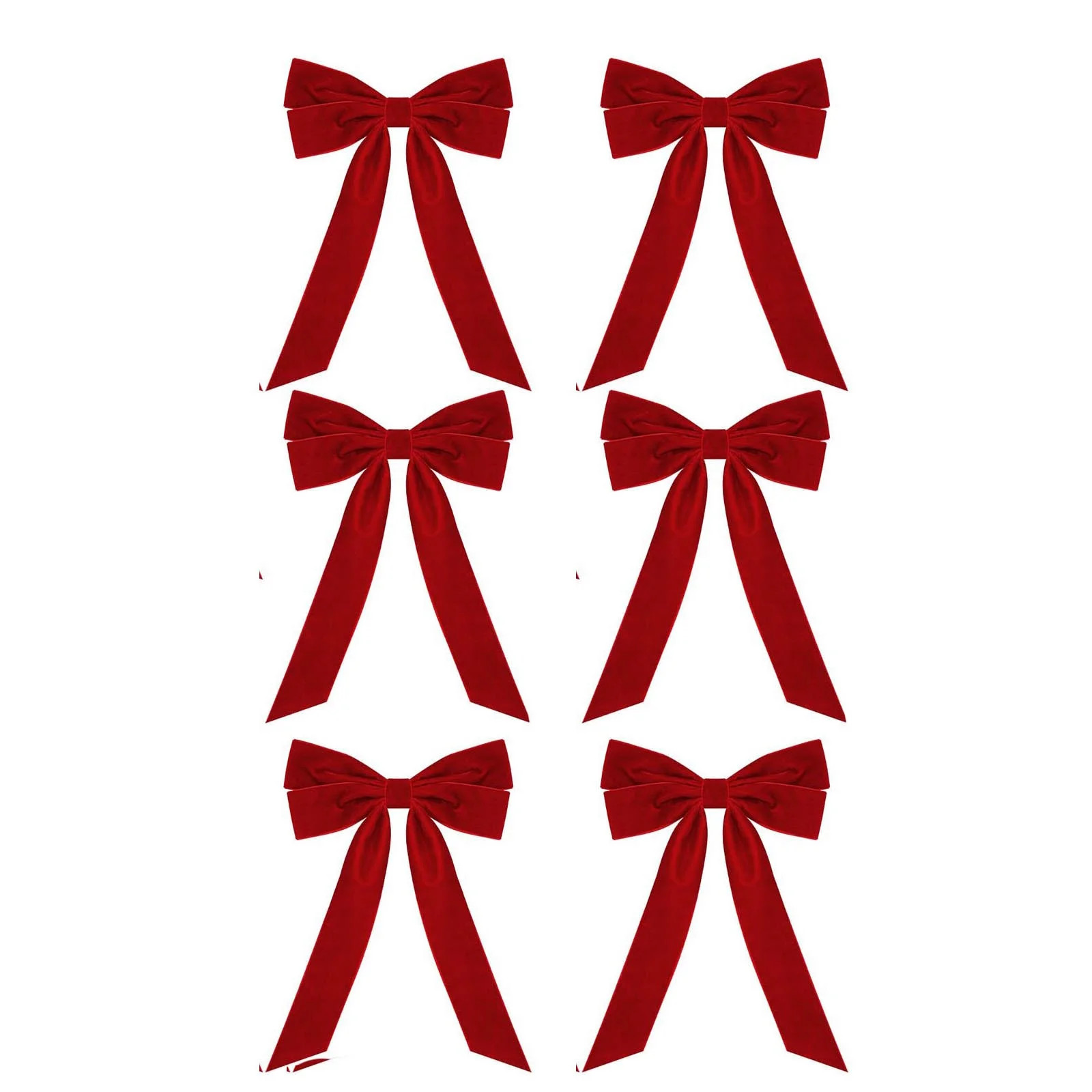 6pc Velvet Christmas Tree Bow Decoration Wreath Bow Decoration | Wayfair North America