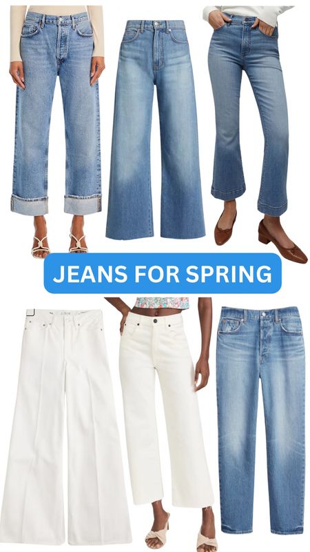 Jeans that are on my radar for spring! The white Slvrlake ones were my favorites from last year and the fit is 👌🏼

Excited to try the cuffed option, the gap pair (size up, no stretch) i reach for weekly and the price is fantastic. 

#LTKworkwear #LTKsalealert #LTKSpringSale