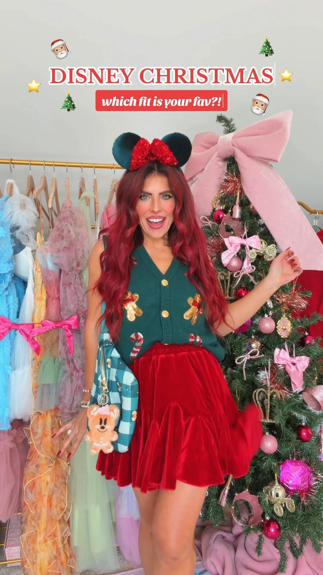 EMILY15 on all mouse ears!❤️💚 Disney holiday, Disney Christmas, Disney style, Disney Christmas outfits, Disney holiday outfits, Disney girly, Disney style, Disney Christmas, Disney Christmas style, Disney adult, Disney outfits, Disney Christmas party, Mickey Mouse 

#LTKHoliday #LTKSeasonal #LTKSaleAlert