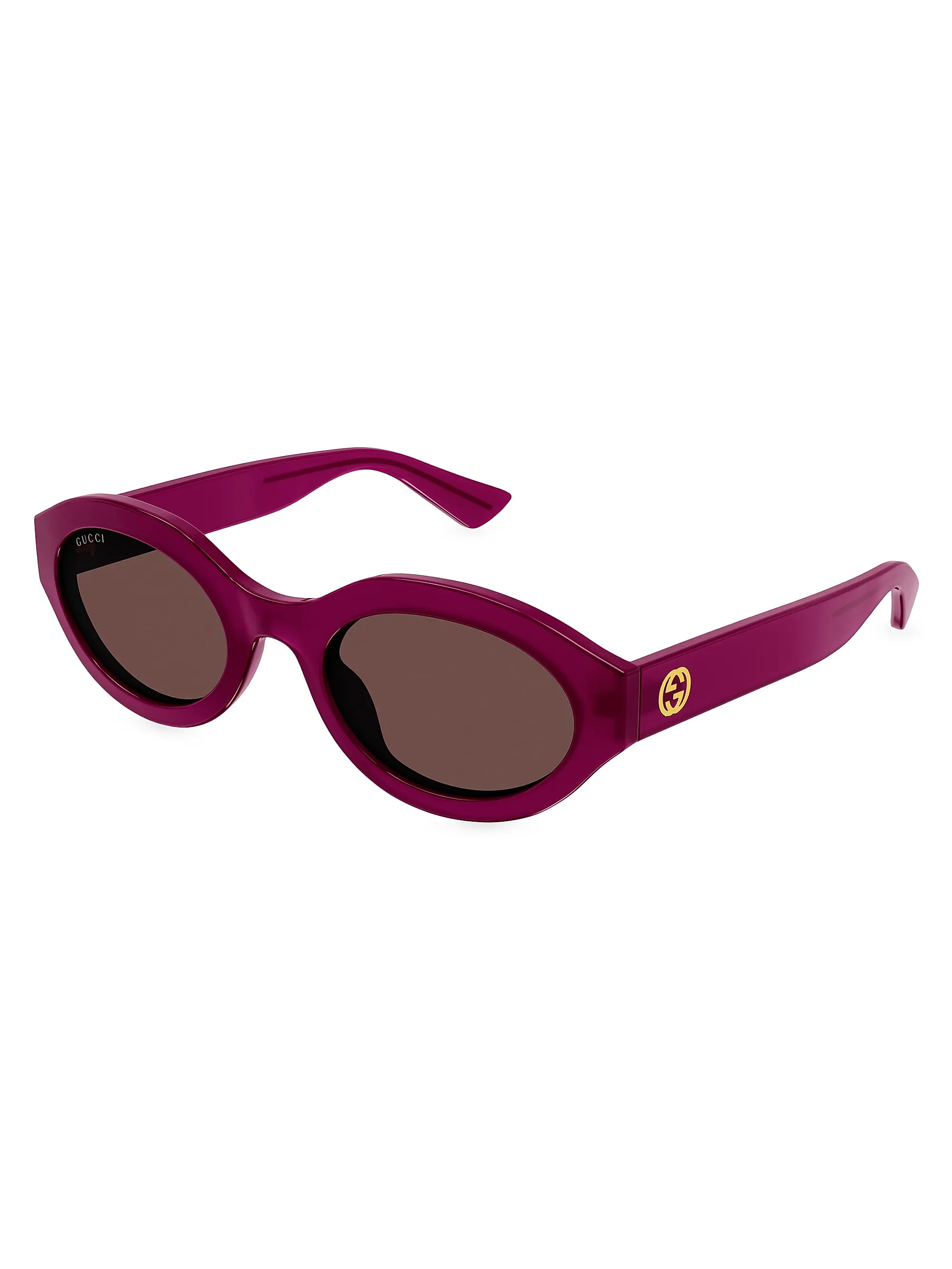 Minimal GG 53MM Oval Sunglasses | Saks Fifth Avenue