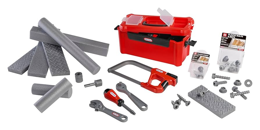 Little Tikes Creative Construction Tool Box Set with 9 Accessories, Pretend Play Construction Set... | Amazon (US)