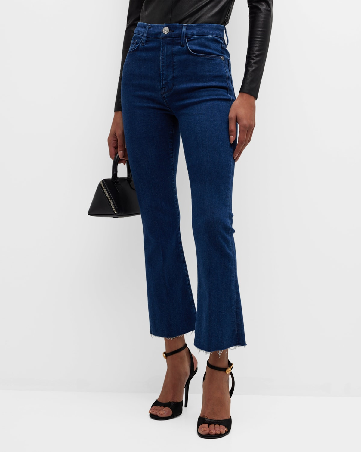 Le Super High Crop Mini Boot Jeans | Neiman Marcus