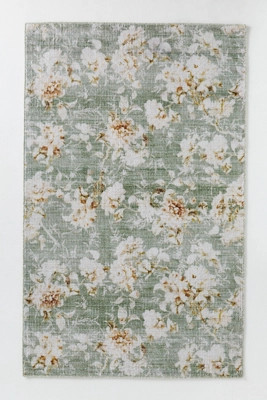 Frida Easy Care Printed Floral Rug | Anthropologie (US)