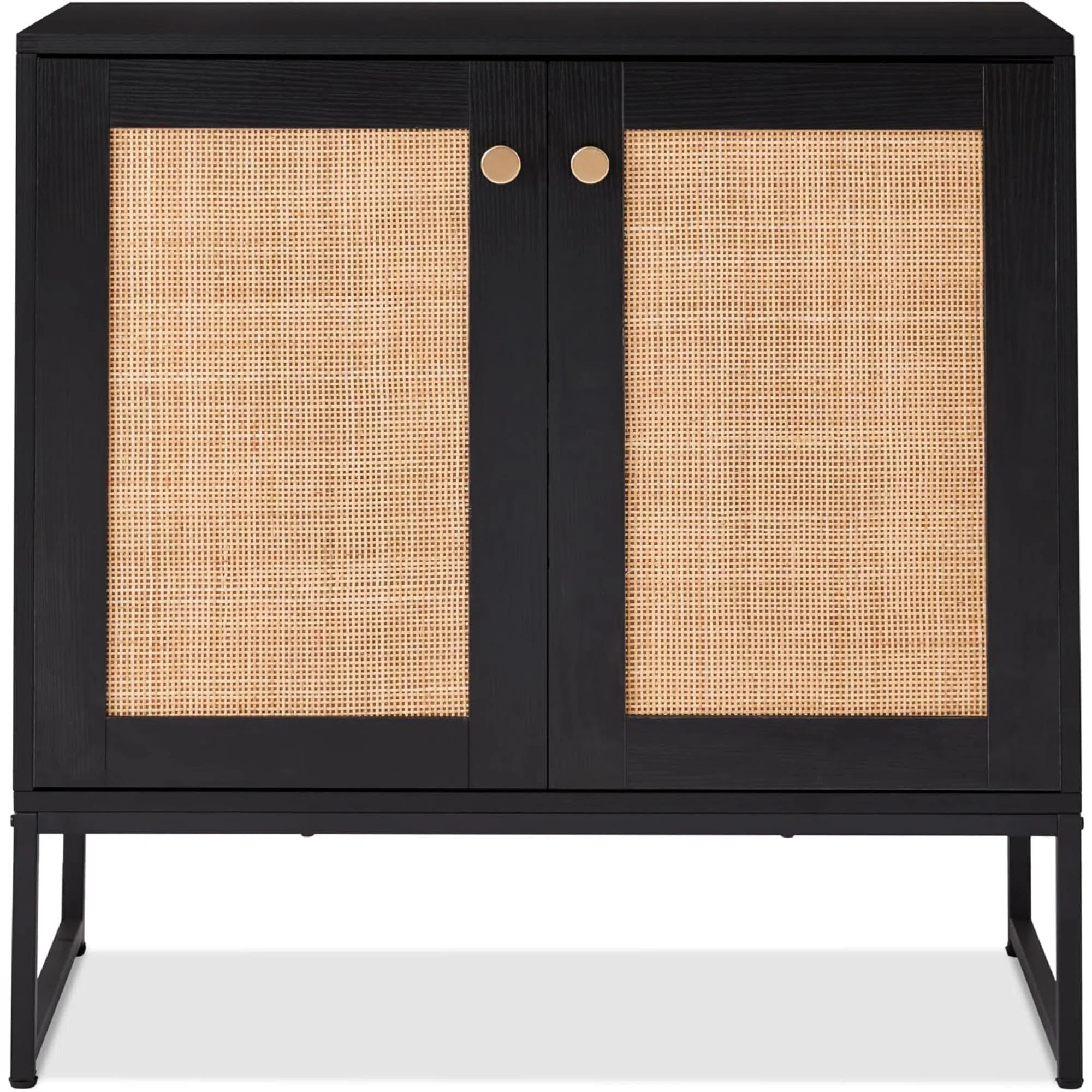 Bayou Breeze 2-Door Rattan Storage Cabinet, Accent Furniture, Multifunctional Cupboard For Living... | Wayfair North America