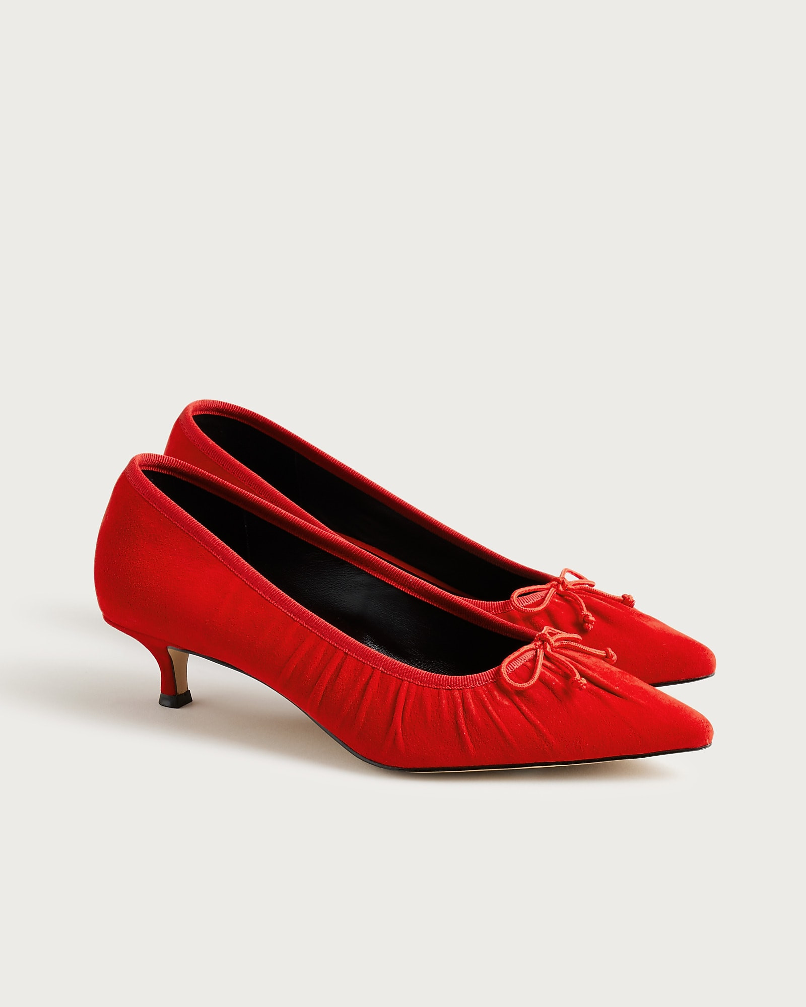 Robin ruched pumps in suede | J. Crew US