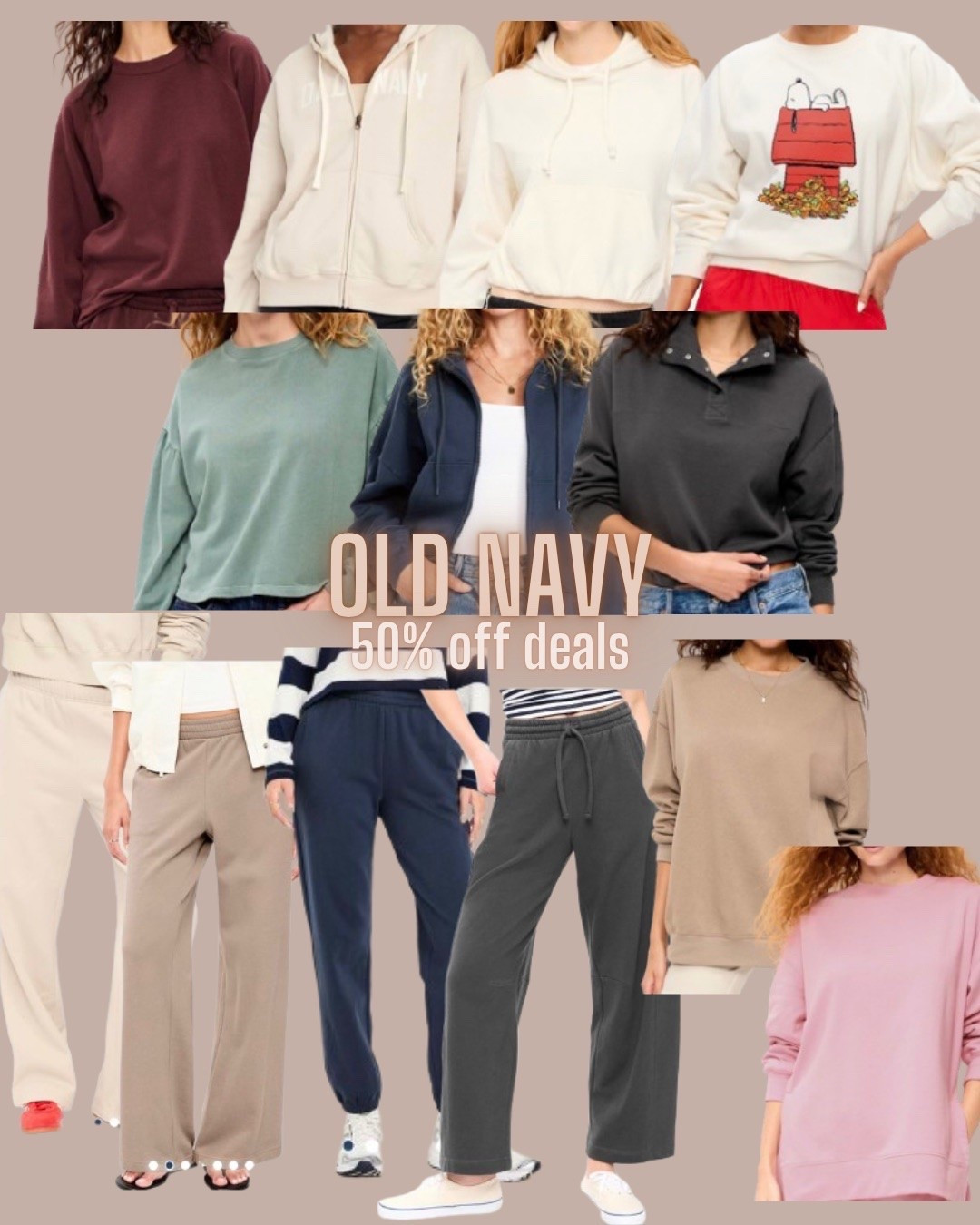 50% off select sweaters and sweatpants

Old navy
Joggers
Sweatpants
Barrel sweatpants
Hoodie
Sweater
Tunic sweater
Leggings sweater

#LTKSaleAlert