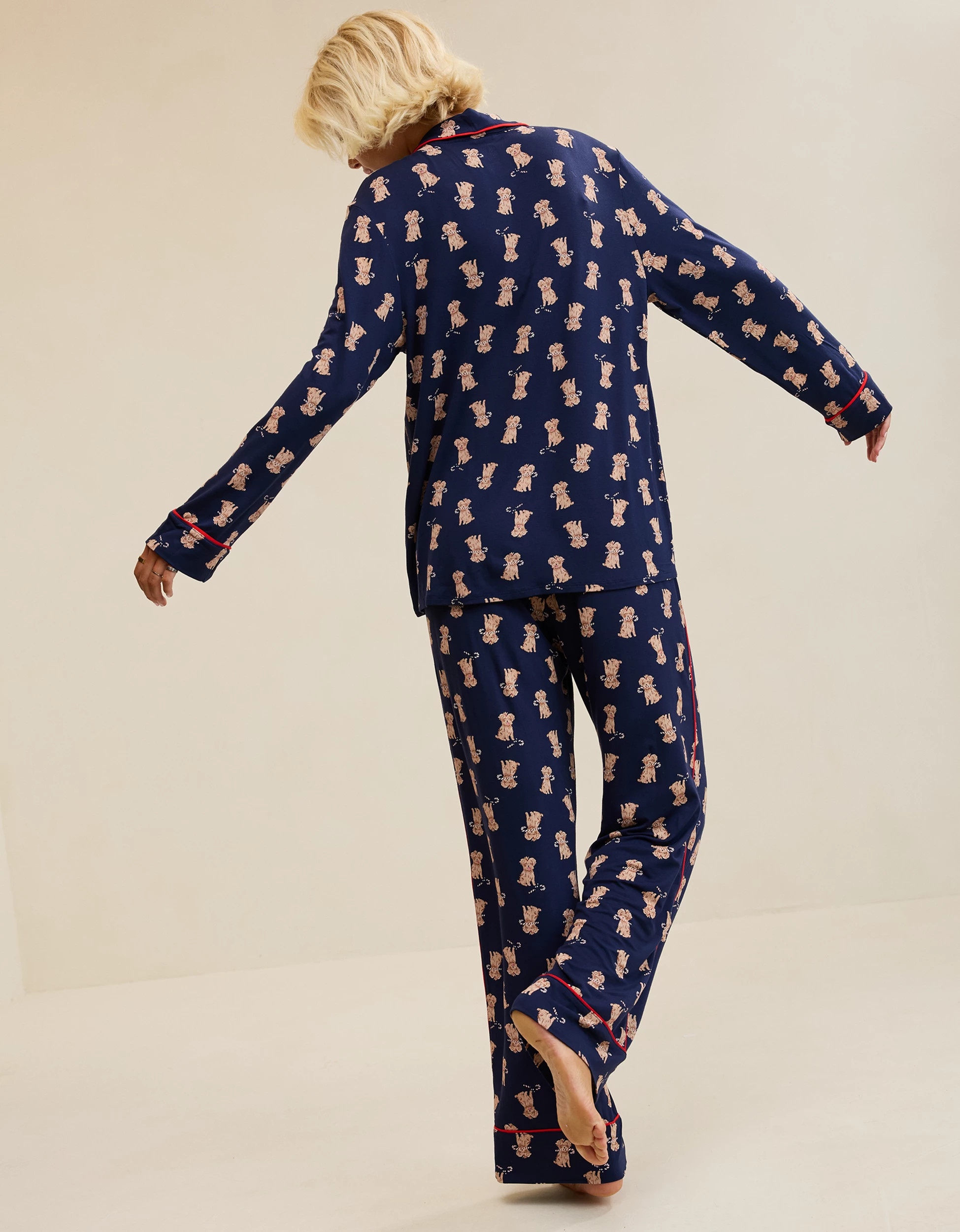 Aerie Real Soft\u00ae Piping Long Sleeve PJ Top | Aerie