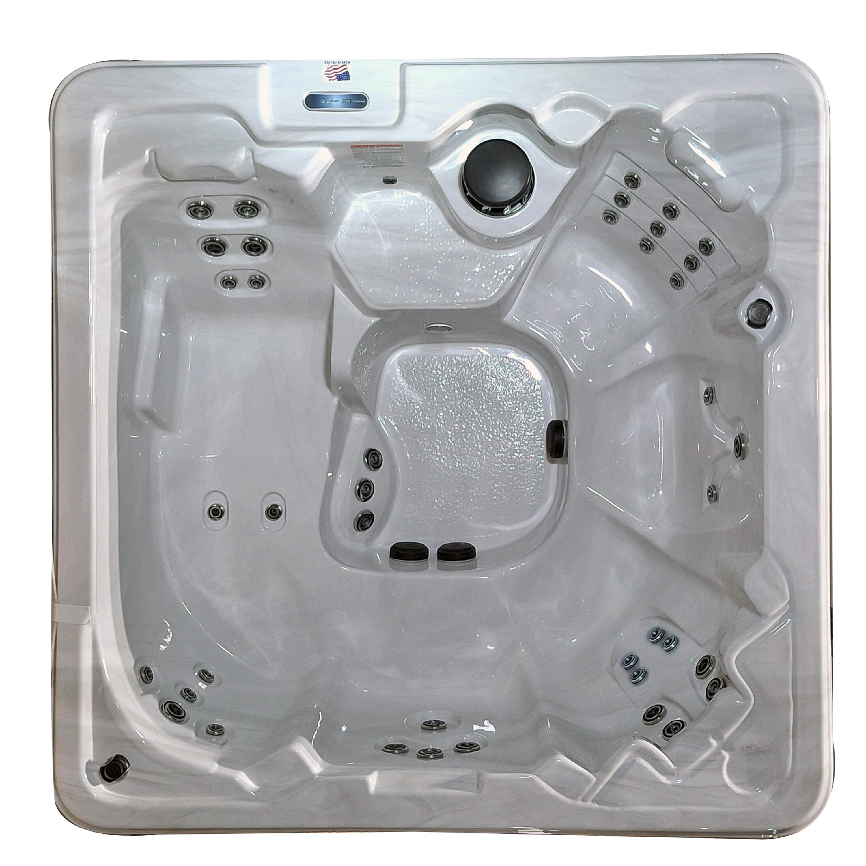 USA SPAS 43 Jet 7 -Person Square Hot Tub (Cover Included) Stainless Steel | MODEL 4L SM | Lowe's