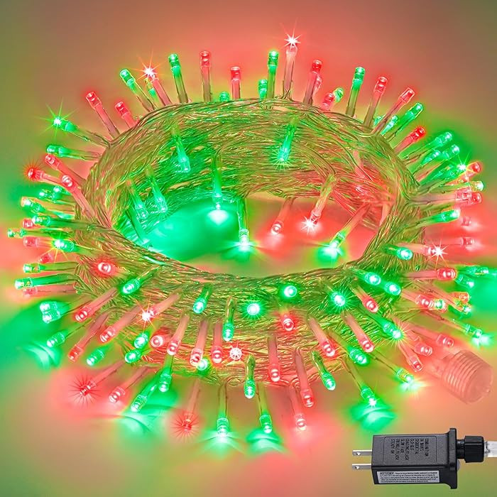 JMEXSUSS 200 LED Red and Green Halloween Lights Outdoor, 66ft Christmas String Lights Indoor Clea... | Amazon (US)
