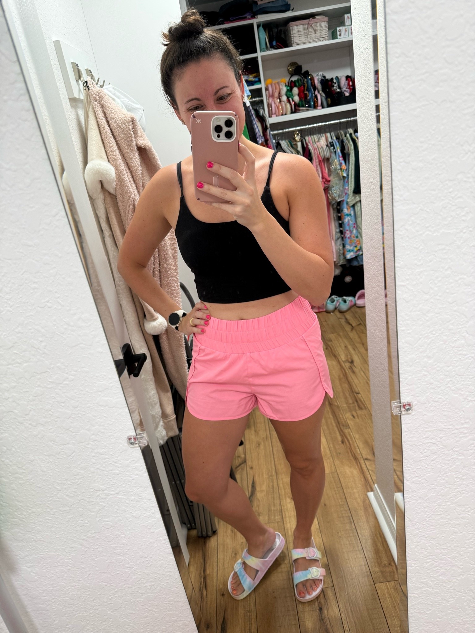 Ready to travel for the day to Disney World! We are going to the waterpark so went super casual for the car ride and quick change at the water park! Love my Halara tops and high waisted athletic shorts paired with Target/Stoney Clover slides!

#LTKdayinmylife #LTKTravel #LTKootd