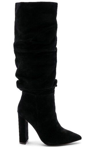 Steve Madden Swagger Boot in Black Suede | Revolve Clothing (Global)