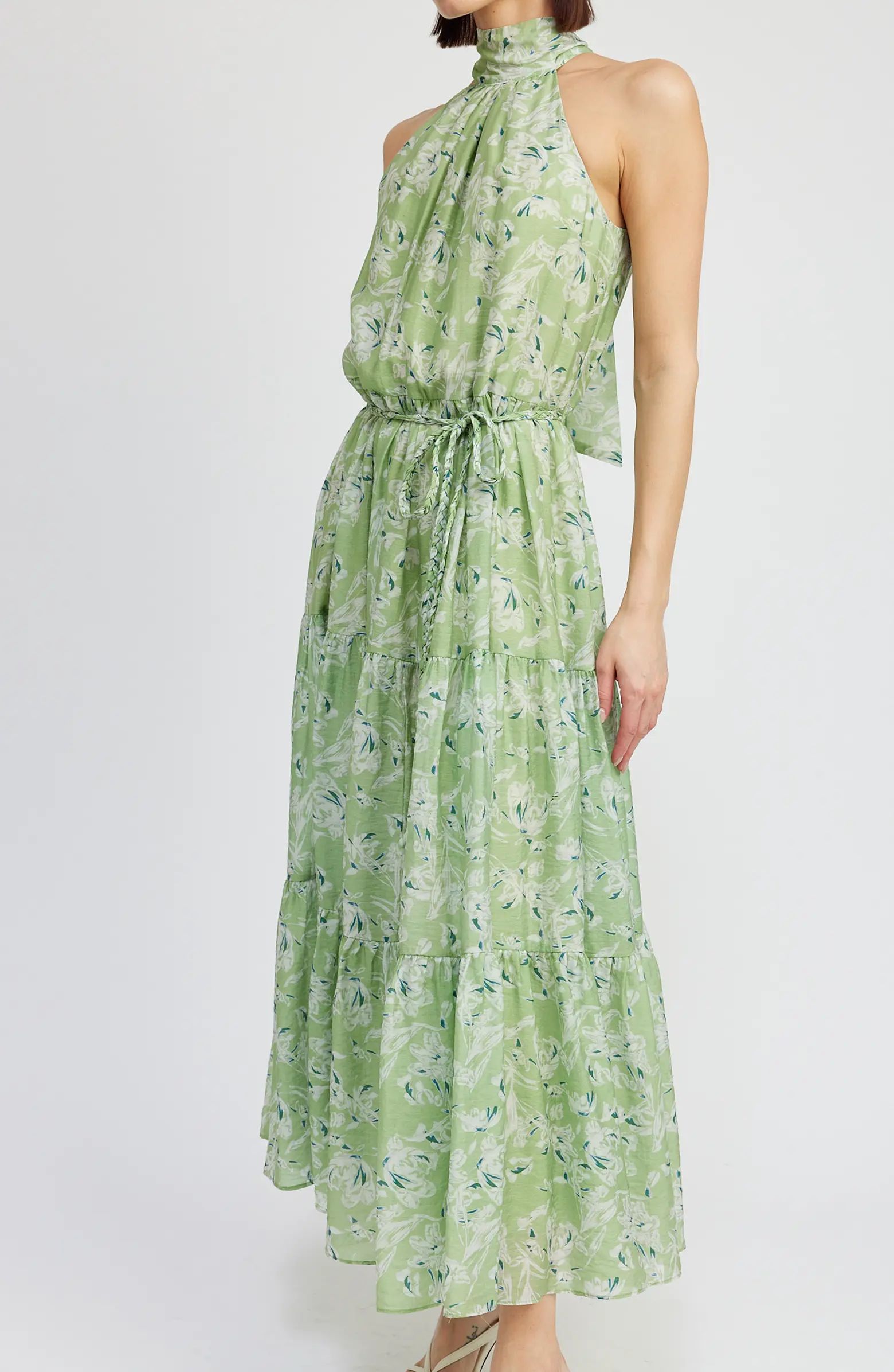 Laguna Floral Print Halter Dress | Nordstrom