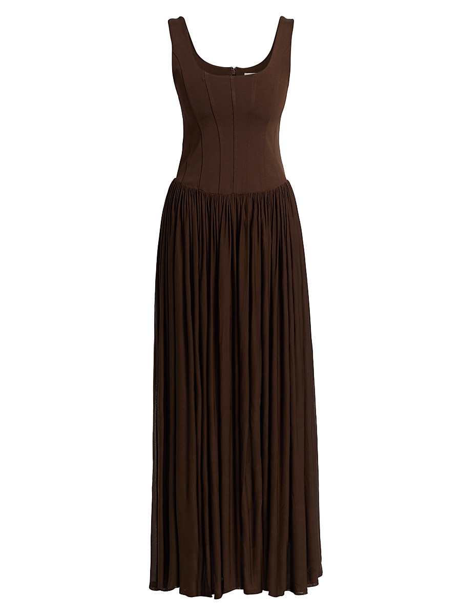 Women's Jamie Scoopneck Maxi Dress - Cocoa - Size 2 | Saks Fifth Avenue