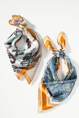 Patterned Hair Scarves, Set of 2 | Anthropologie (US)