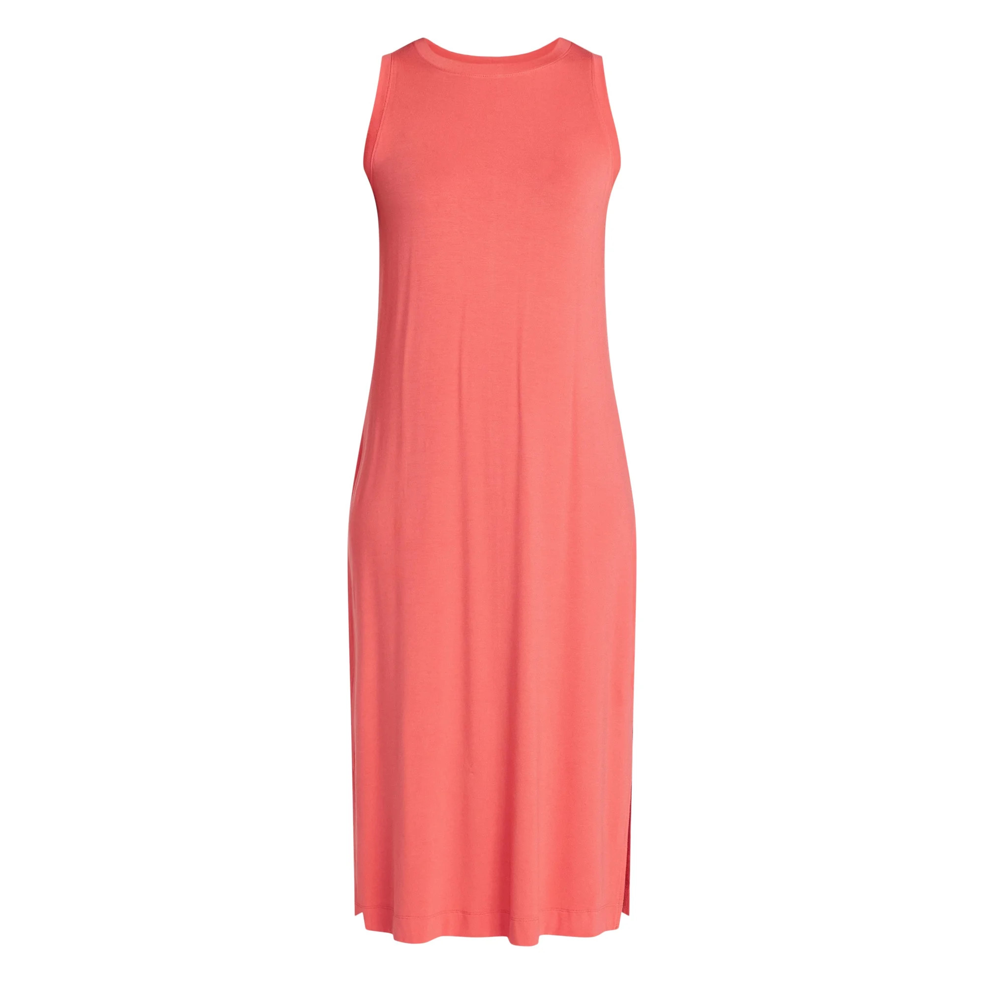 Time and Tru Women's Sleeveless Midi Column Dress, Sizes XS-XXXL | Walmart (US)