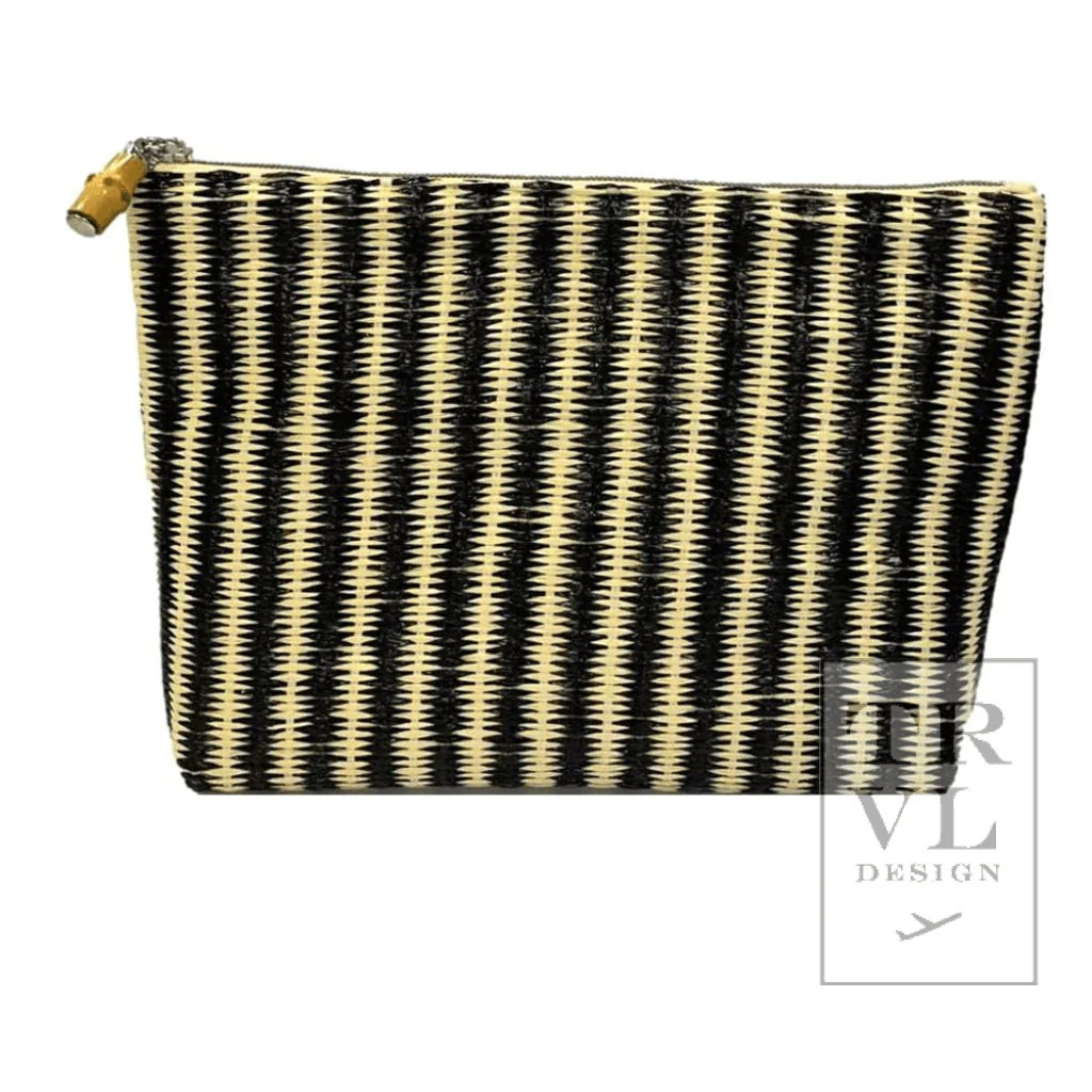 CLUTCH  - TIKI STRAW BLACK | TRVL DESIGN