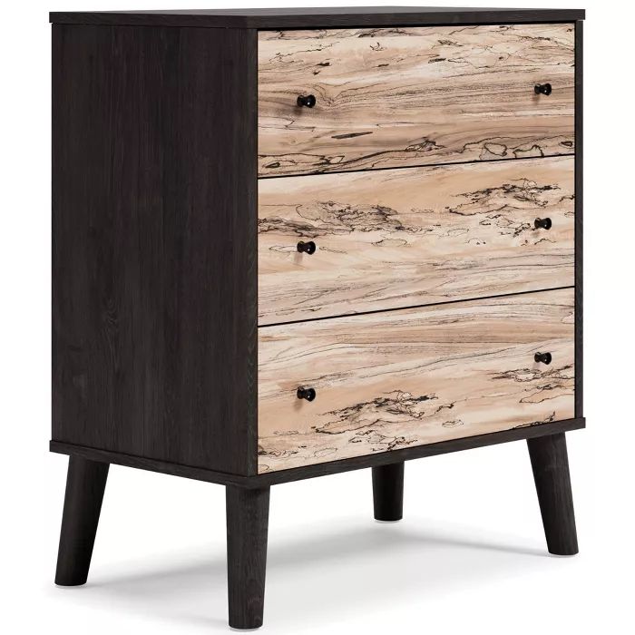 Piperton 3 Drawer Chest Black/Brown - Signature Design by Ashley | Target