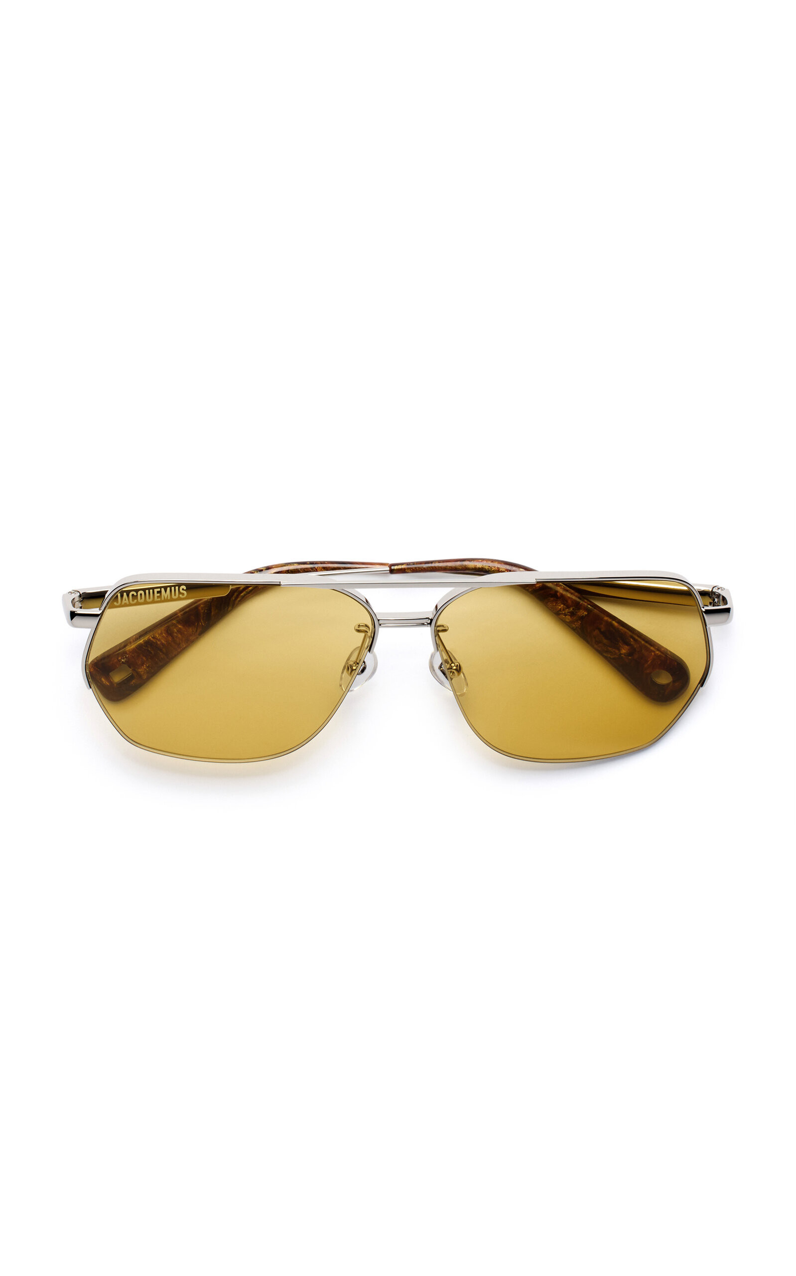 Jacquemus - Aviador Metal Sunglasses - Silver - OS - Moda Operandi | Moda Operandi (Global)
