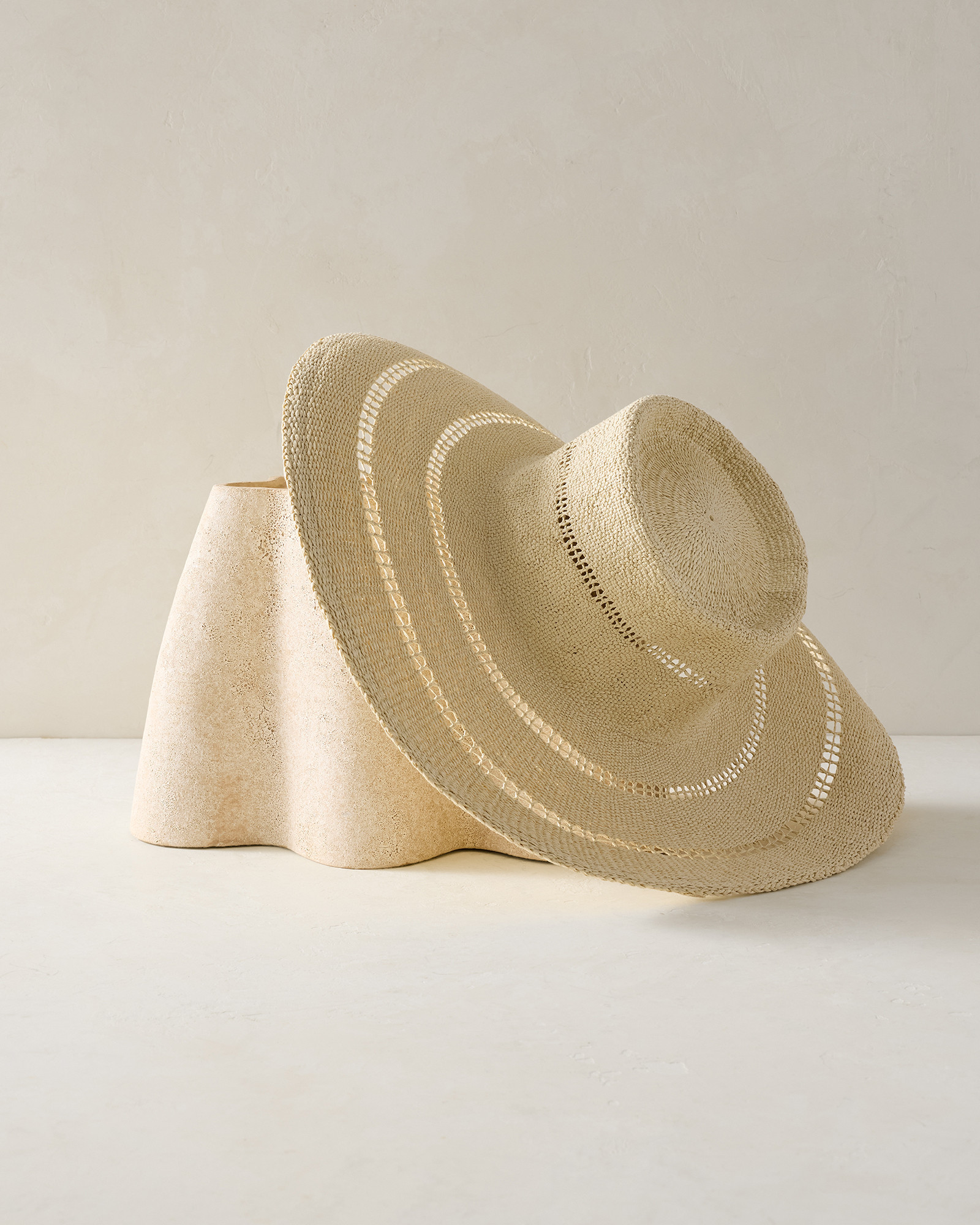 Straw Perforated Sun Hat | White | 001 | Haven Well Within