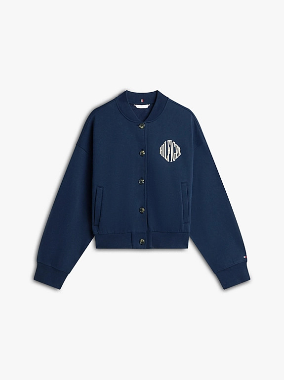 Flex Fleece Logo Relaxed Bomber Cardigan | Tommy Hilfiger (DE)