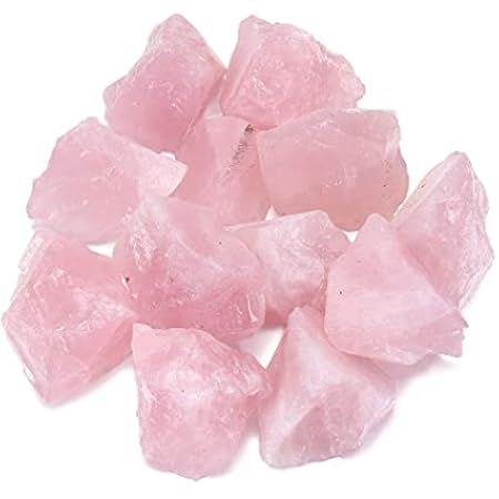 Unihom 1 lb Bulk Rose Quartz Rough Stones - Large 1" Natural Raw Stones Crystal for Tumbling, Cabbin | Amazon (US)