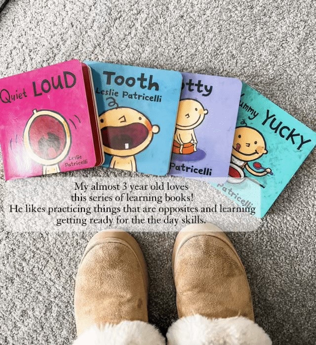 These board books are great for teaching basic concepts like opposites and skills like teeth brushing and using the potty!

Children’s books, toddler books, board books, toddler toys, kids toys 

#LTKKids #LTKBaby #LTKFindsUnder50