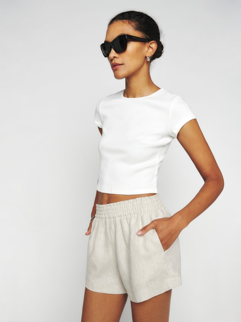 Mila Linen Short | Reformation (Global)