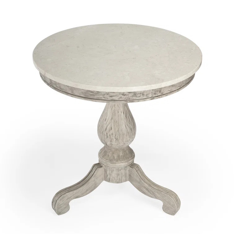 Danielle Marble 24" Pedestal Side Table | Wayfair North America
