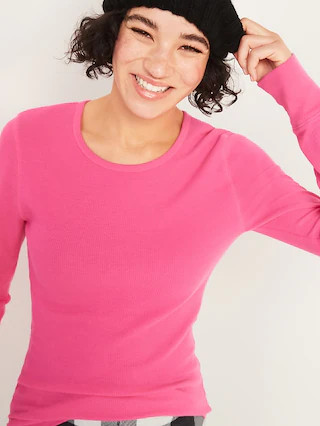 Thermal-Knit Long-Sleeve Tee for Women | Old Navy (US)