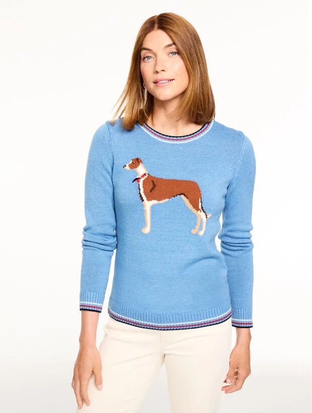 Crewneck Sweater - Whimsy Dog | Talbots