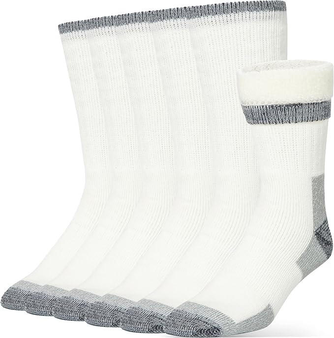 Alvada Merino Wool Hiking Socks Thermal Warm Crew Winter Boot Sock For Men & Women 3 Pairs | Amazon (US)