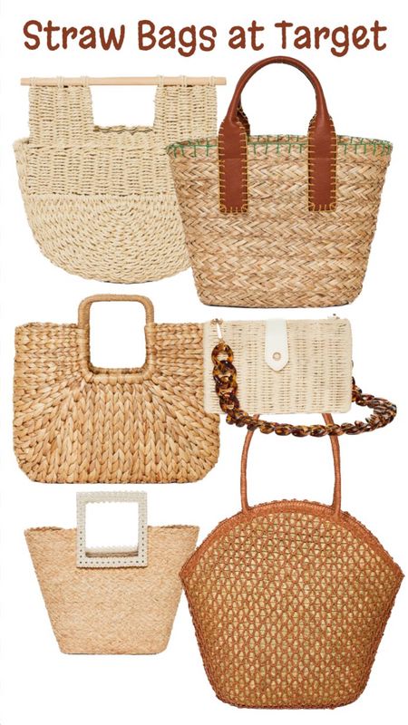 Nothing says summer like a straw purse! All of these are Target purses and almost all under $40! Straw tote, straw bag, wicker purse, wicker bag, wicker tote, target bags, target accessories, handheld mini tote, straw tote, handheld mini tote handbag, straw tote handbag, purse under $50, purse under $40, purse under $30, straw chain shoulder bag, cute purse, summer purse, spring purse, summer tote, spring tote, easter purse, resort wear, beach purse, beach tote, YSL dupe, Anthropologie dupe

#LTKtravel #LTKswim #LTKitbag