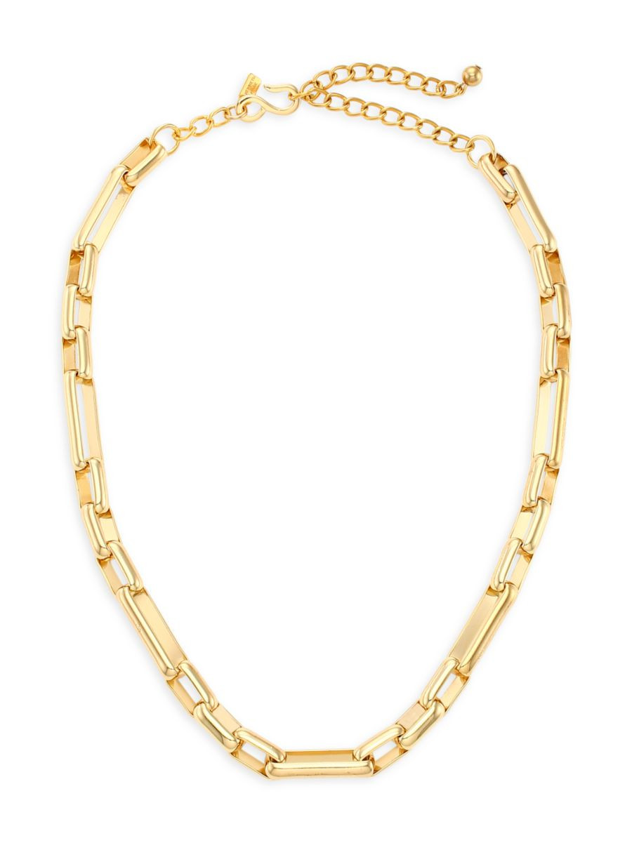 Kenneth Jay Lane 18K Goldplated Chunky Oval-Link Necklace | Saks Fifth Avenue