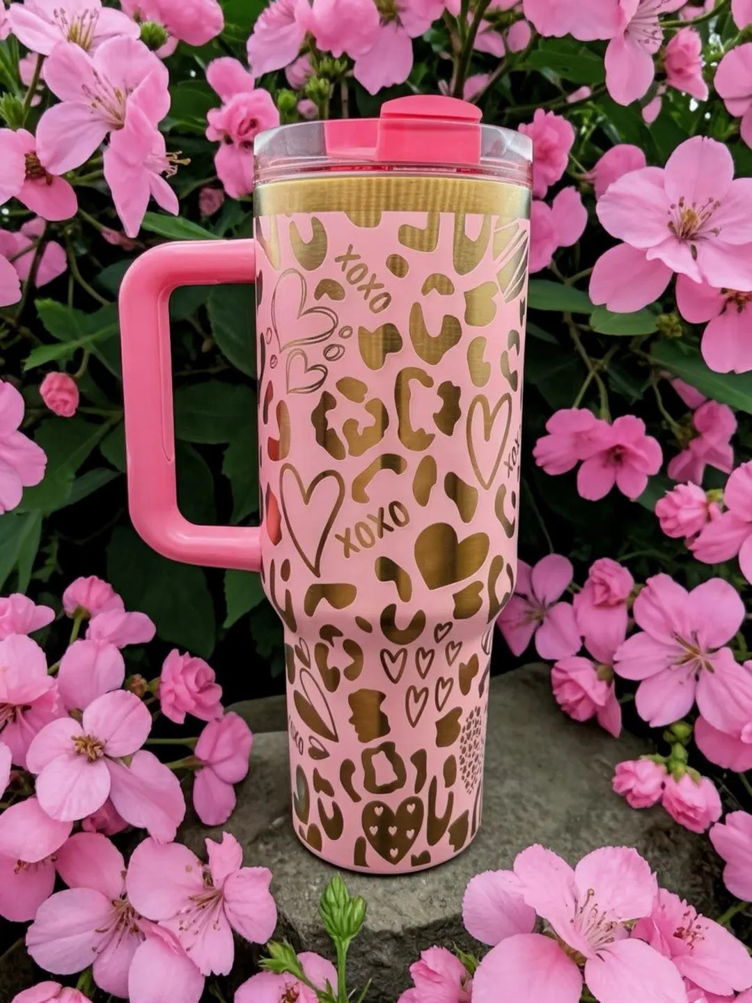 Pink Heart Tumbler 40oz | Valentine's Day - Etsy | Etsy (US)