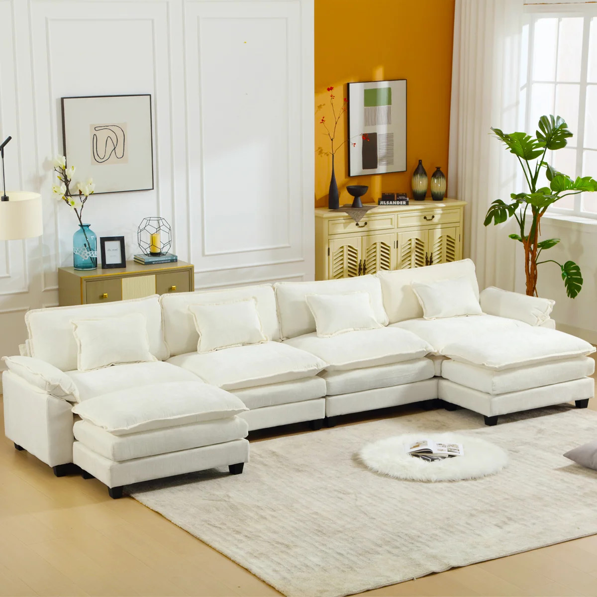 Latitude Run® Adonia 154" Oversized U Shaped Sectional Sofa, Comfy Cloud Couch Deep Sectional So... | Wayfair North America