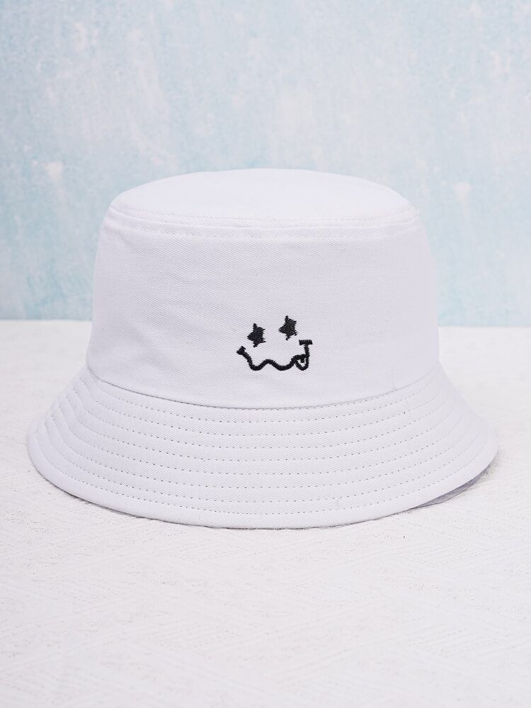 Expression Embroidered Bucket Hat | SHEIN