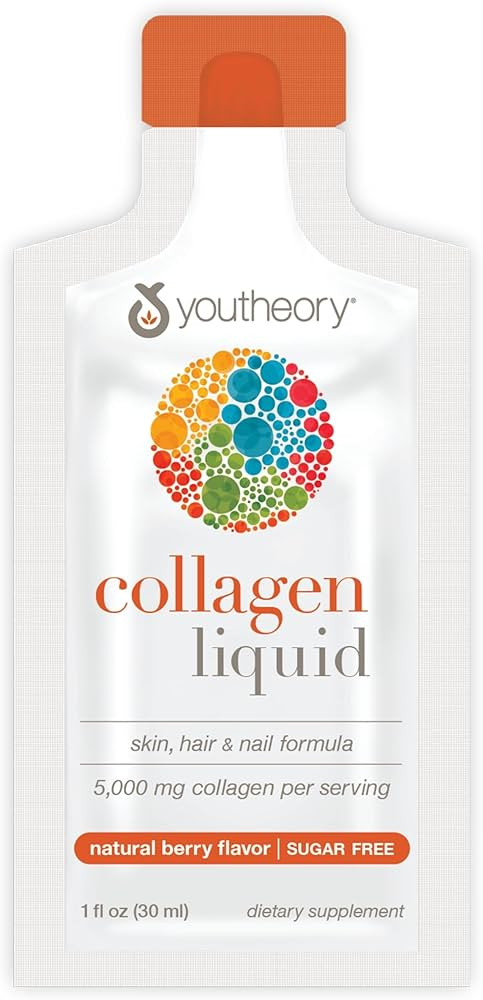 Youtheory Collagen Liquid - 5,000 mg - for Hair Growth, Skin & Nails* - Supports Joint, Bone & Mu... | Amazon (US)
