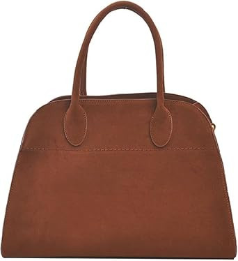 Suede Tote Bag for Women, Women's Faux Leather Tote Bag, Vintage Top Handle Bag Fashion Retro Shoulder Satchel Bag | Amazon (US)